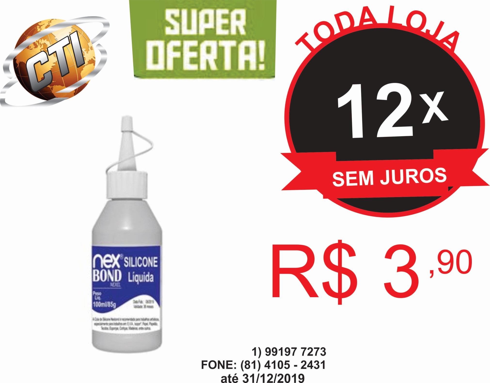 Cola de Silicone Líquida 100G